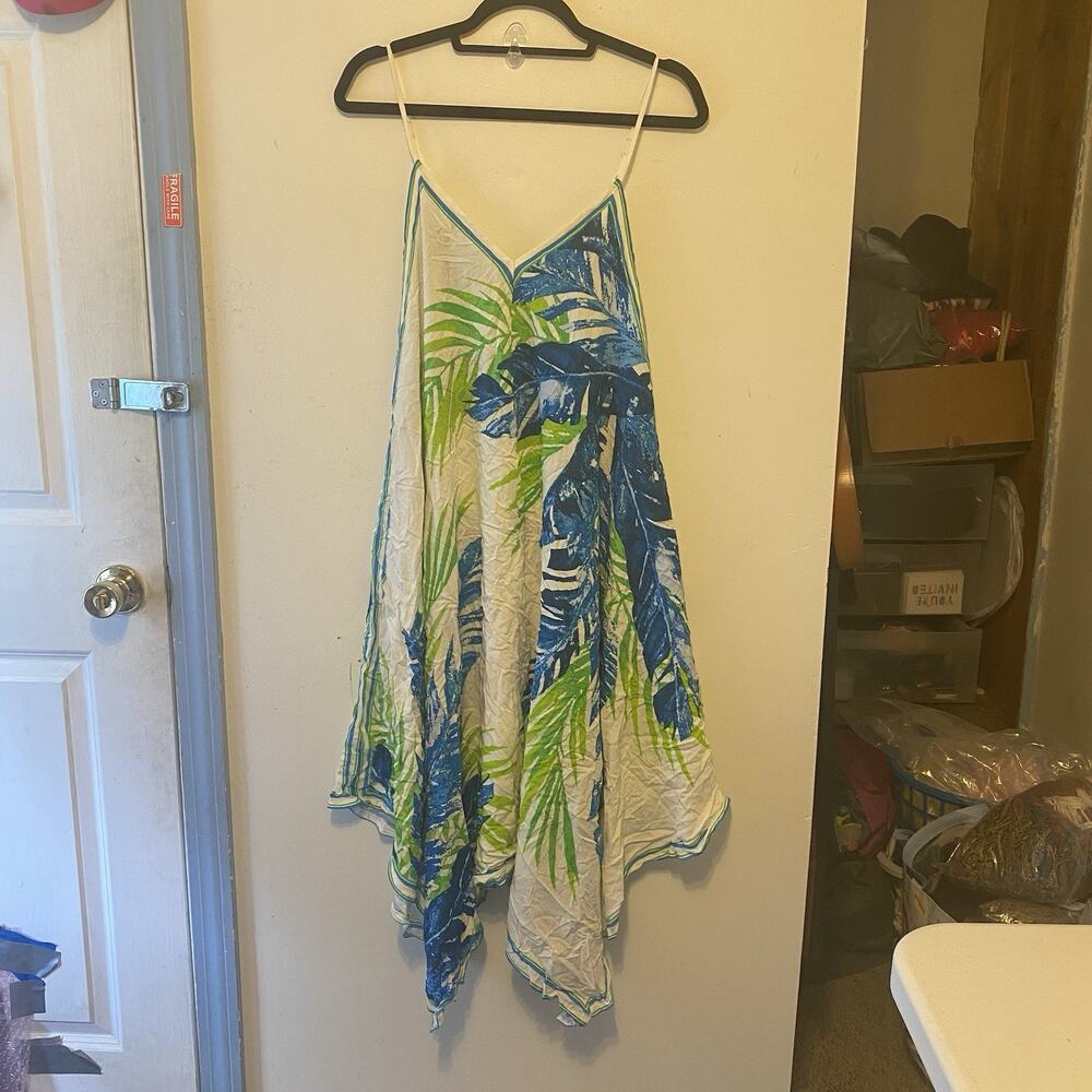 Free Market by FlyingTomato SunDress Asymmetric Handkerchief Boho resort Beach M - Picture 5 of 8